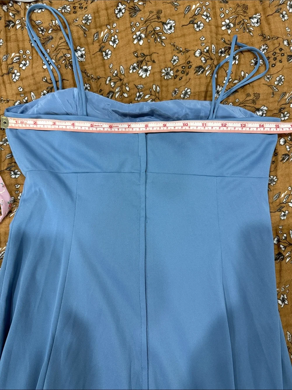 Vintage Blue Maxi Slip Dress |Prairie Romance | Coastal | Fit Modern Small - Picture 11 of 15